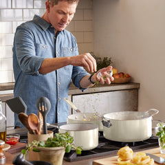 Bobby Flay by GreenPan Professional Ceramic Nonstick 16-Piece Cookware Set | Cream