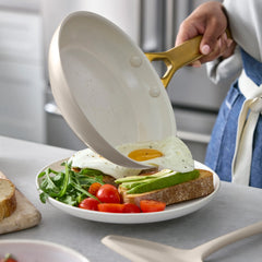 Reserve Pro Ceramic Nonstick 10" and 12" Frypan Set | Macadamia