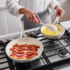 Nova Gallery Ceramic Nonstick 10-Piece Cookware Set | Cream