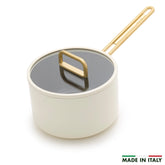 Stanley Tucci™ Ceramic Nonstick 4-Quart Saucepan with Lid | Carrara White