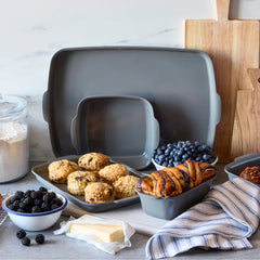 Premiere Ovenware Ceramic Nonstick 13" x 9" Quarter Sheet Pan | Gray