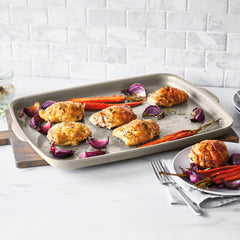 Premiere Ovenware Ceramic Nonstick 2-Piece Sheet Pan Set | Taupe