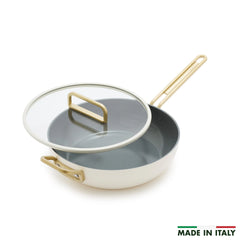 Stanley Tucci™ Ceramic Nonstick 4.5-Quart Stanley Pan Jr. | Carrara White