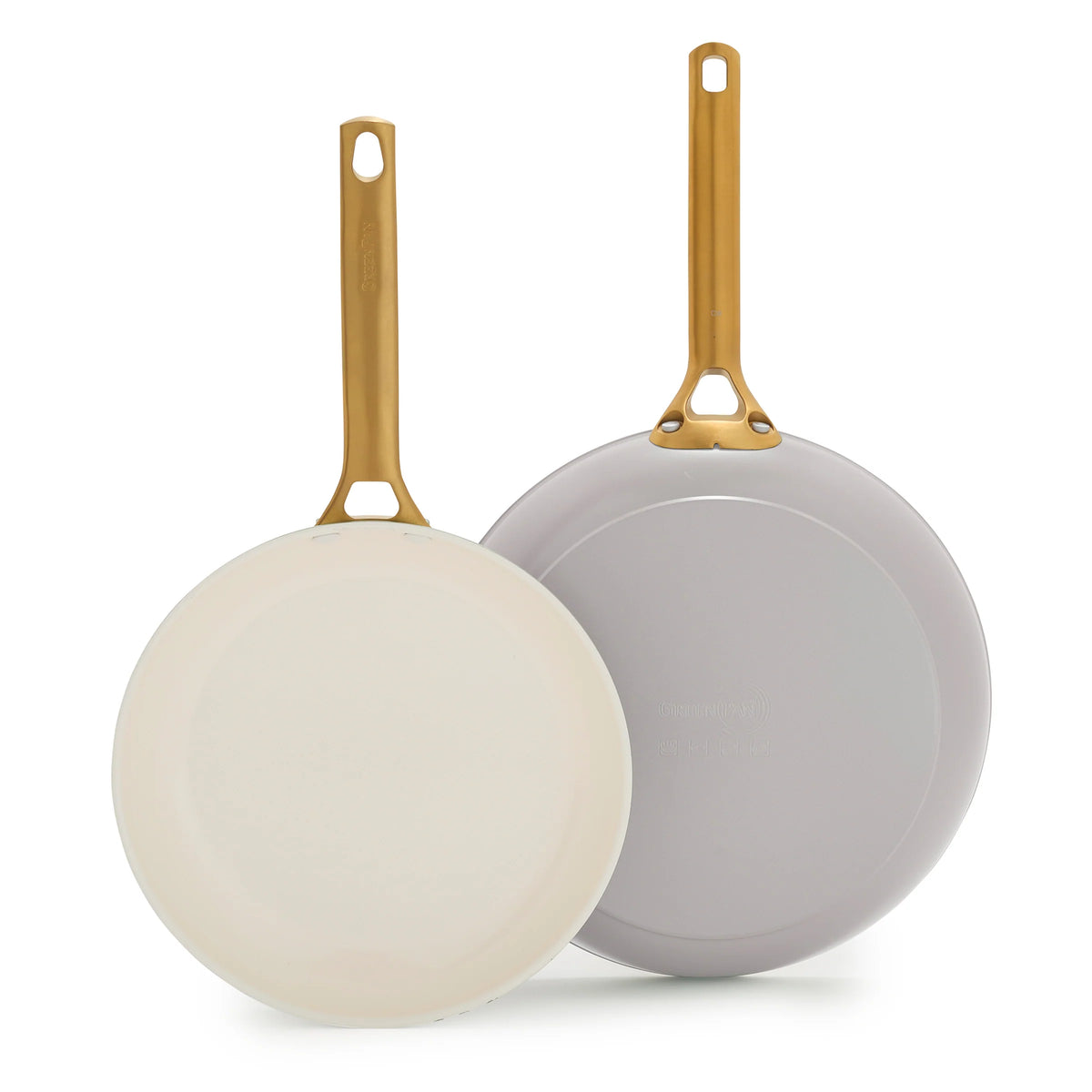 Reserve Pro Ceramic Nonstick 10" and 12" Frypan Set | Oyster