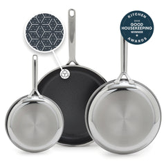 Spectra Thermobond Hybrid Ceramic Nonstick 8", 10" and 12" Frypan Set